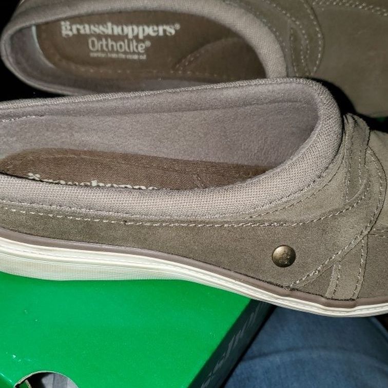 Grasshopper Cruise Mule Suede Brown Shoes