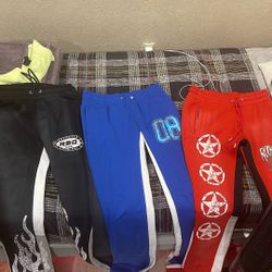 Stacked cotton pants