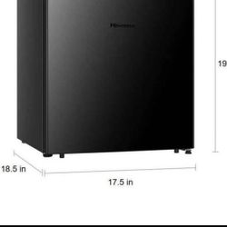 Hisense mini fridge 1.6 cuft refrigerator office college dorm garage shop kitchen countertop