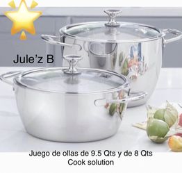 Princess House Set De Ollas De 9.5 Qts Y De 8 Qts Cook Soluction Nuevas En Sus Cajas 