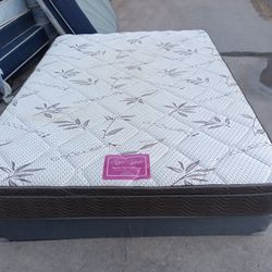 Queen Pillowtop Mattress And Box Spring 