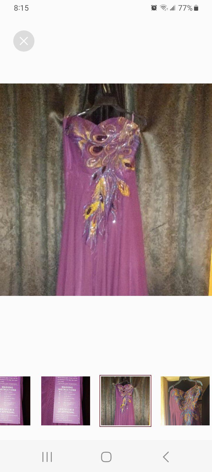 Gown Purple Never Worn 
