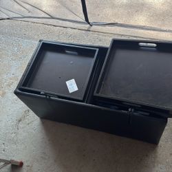 Storage ottoman black