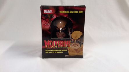 🔥MARVEL WOLVERINE MINI HEAD BUST SCULPTED BY MIKE HILL (2006, DIAMOND) LIMITED COMIC STATUE