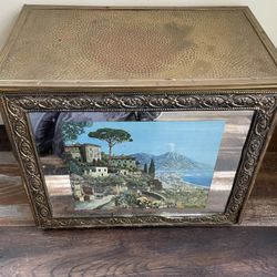 Antique Brass Coal Box Scotland