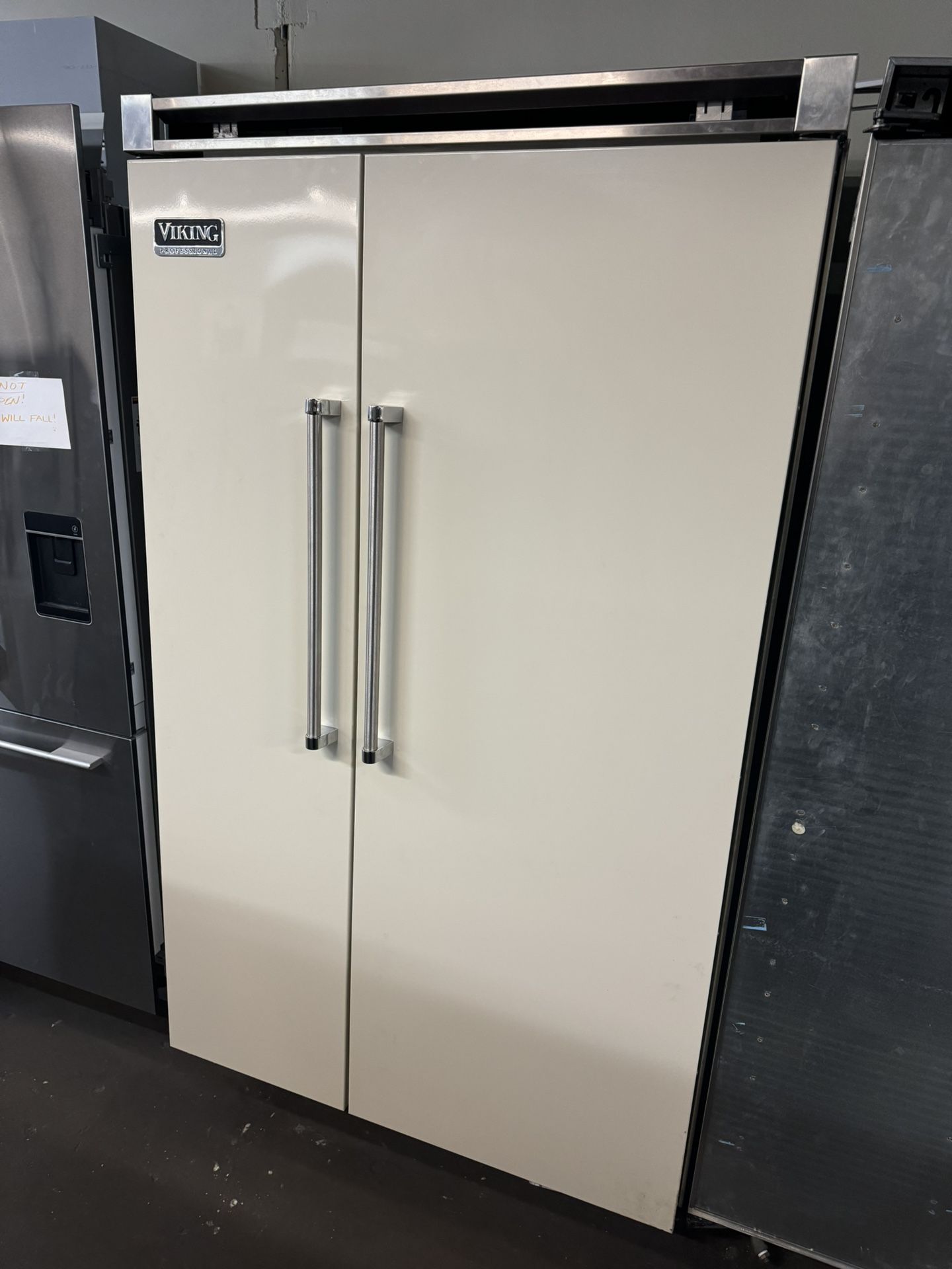 Viking 48”Wide Built In Side By Side Refrigerator In White