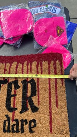 Outside Halloween floor mat