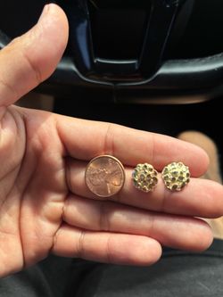 10k gold nugget earrings