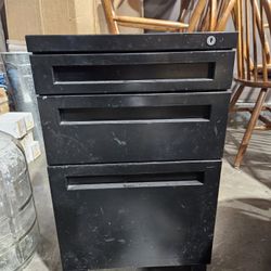Black Rolling File Cabinet