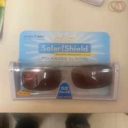 Gentle Grip Solar Shield Scratch Resistant Clip On Sunglasses 