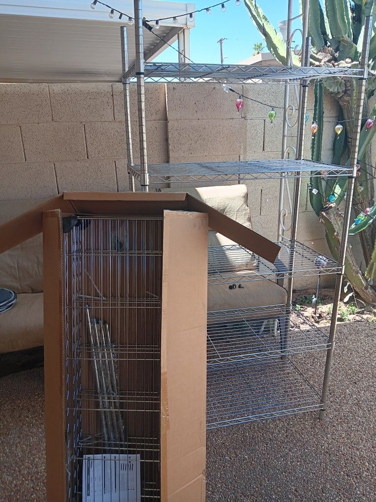 Two Metal Racks 