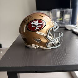 Brandon Aiyuk San Francisco 49ers Signed Speed Mini Helmet - JSA Certified NFL