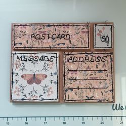 3D Machine Stitched Postcard 
