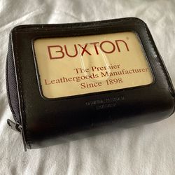 NEW Buxton Leather Accordion Wallet-Purse-ID-Credit Card Holder 4” x 3”