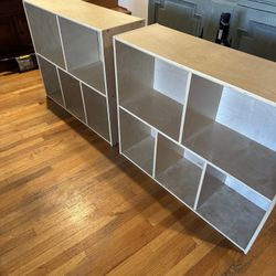 Two Matching Wood Shelf 