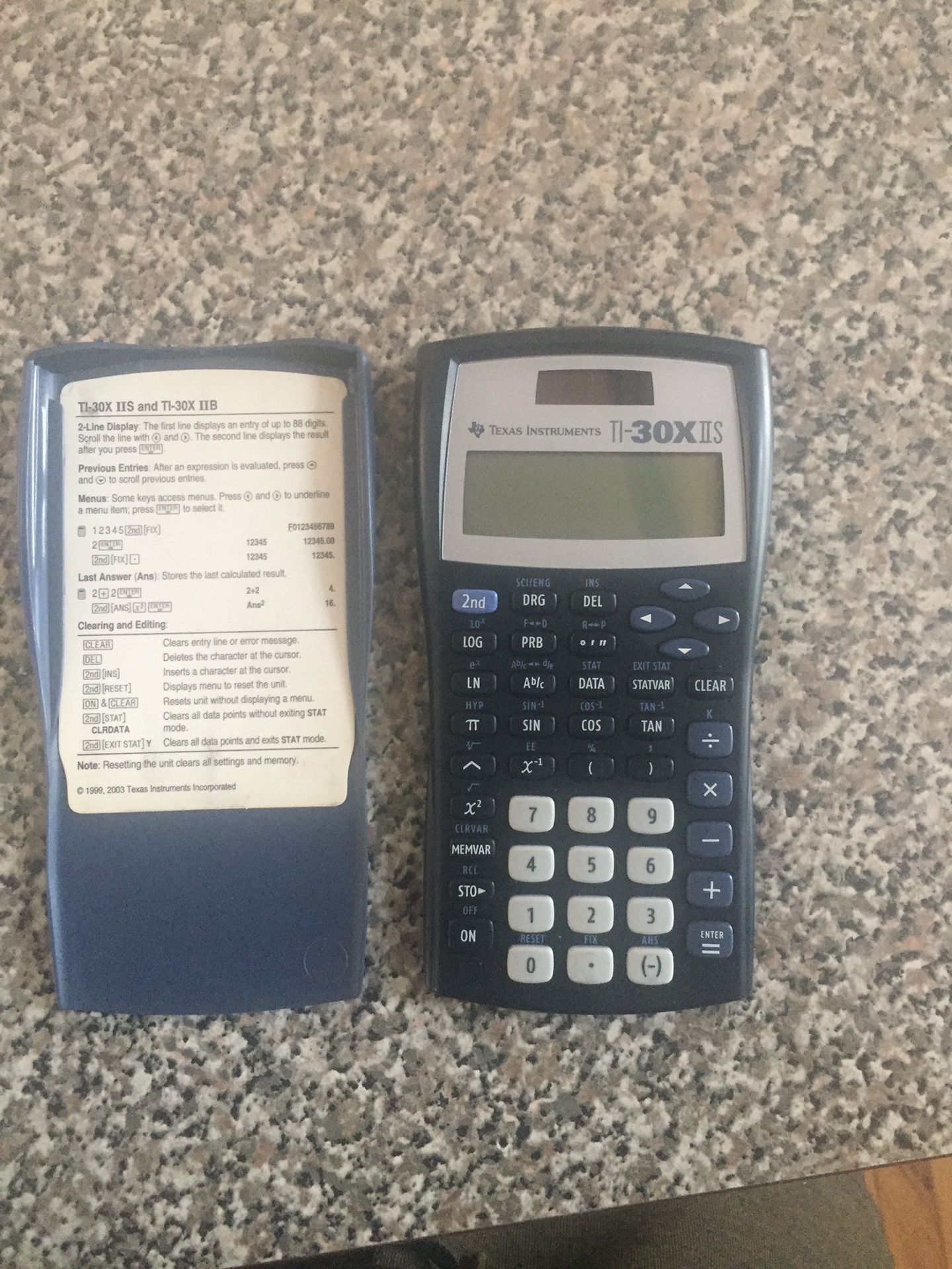 Ti-30x IIS scientific calculator blue Texas Instruments
