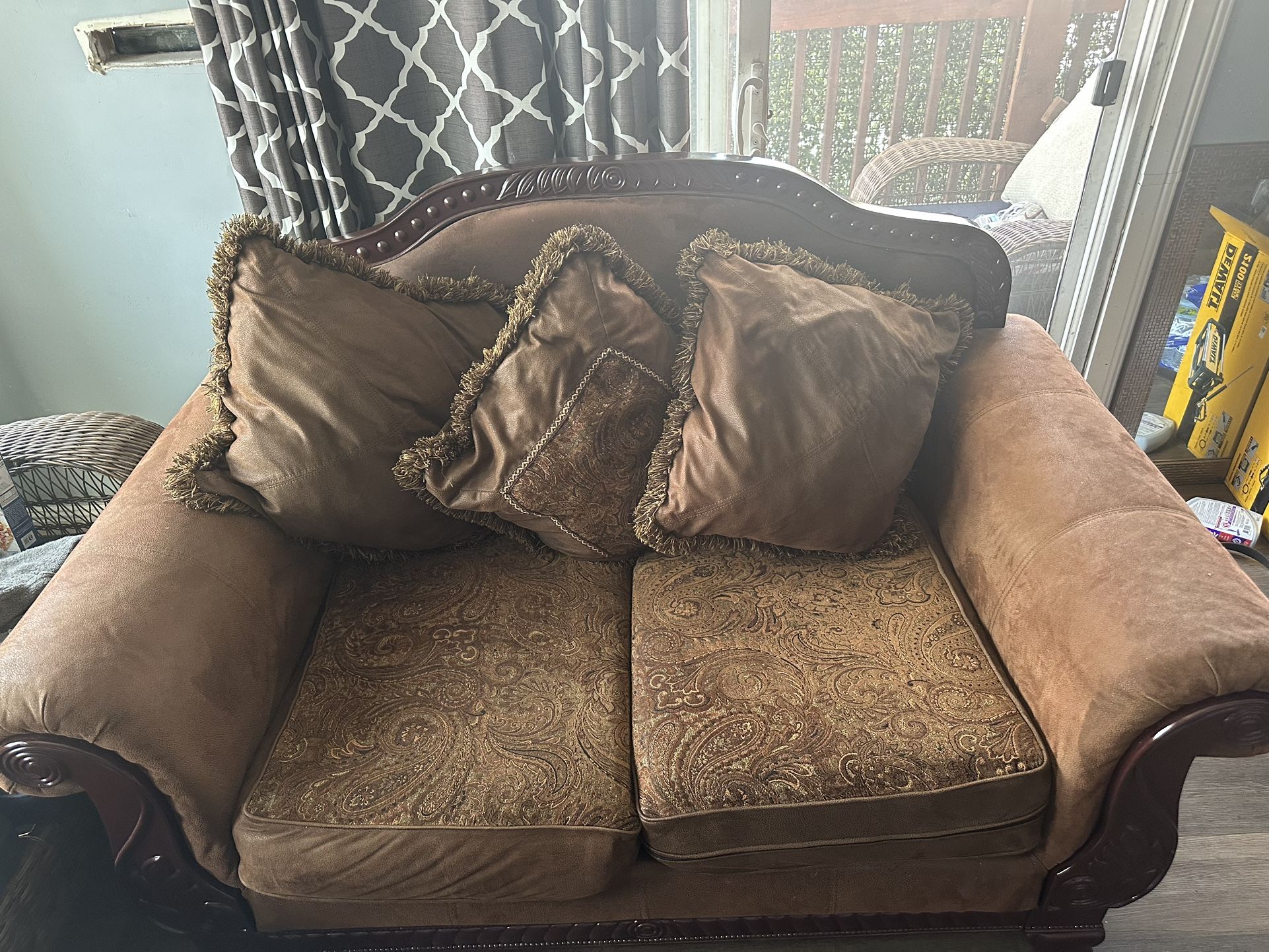 Brown Loveseat