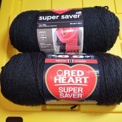 Yarn 2 large skeins.  Color black