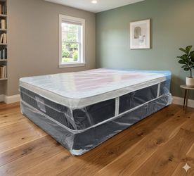 Queen Mattress Set Plush PillowTop – Brand New –  Same Day Delivery Available 🚚