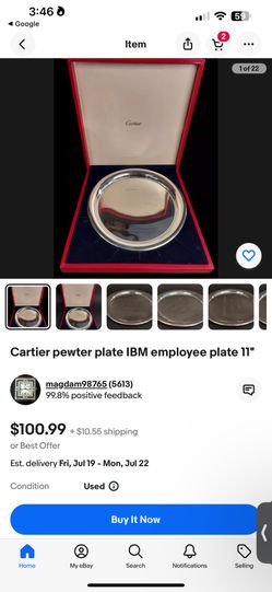 Cartier Pewter Silver Plate 