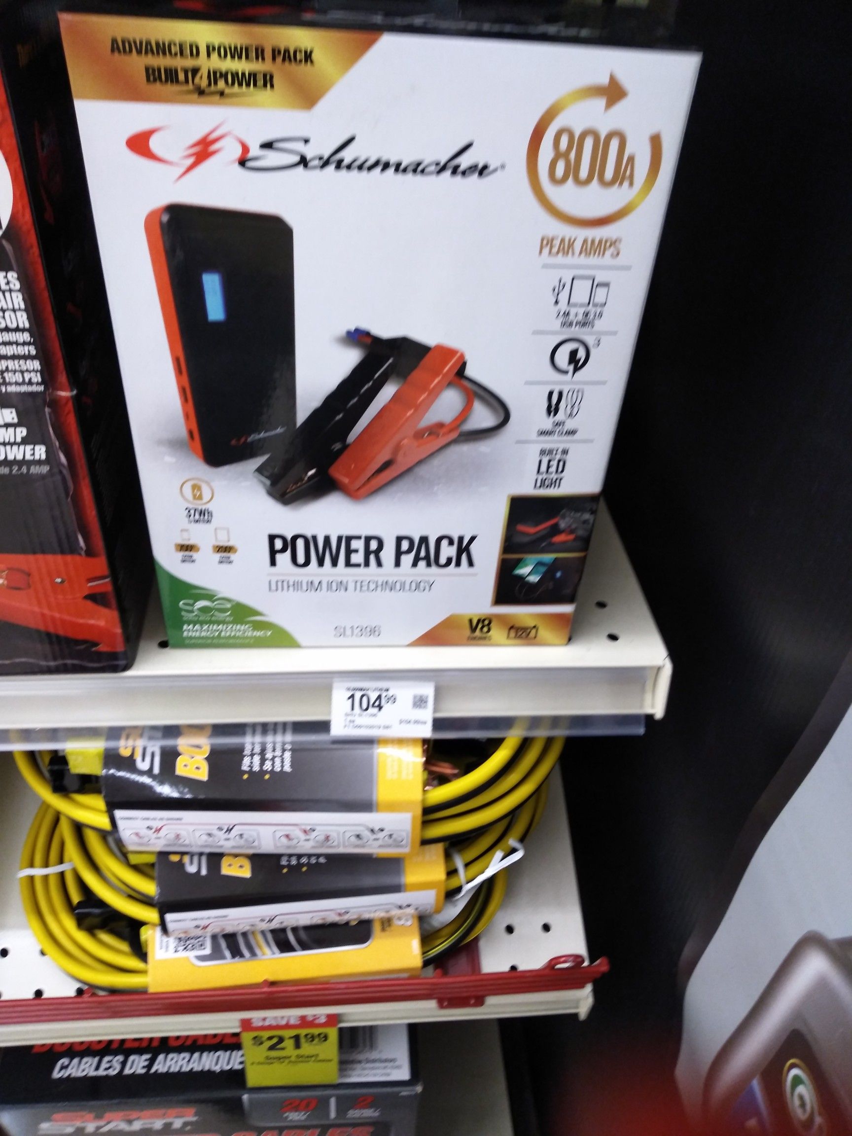 Vehicle power pack and jump starter