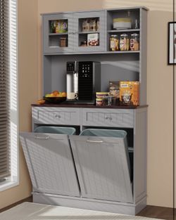 Brand New Double Tilt Out Trash Cabinet Storage Cabinet 