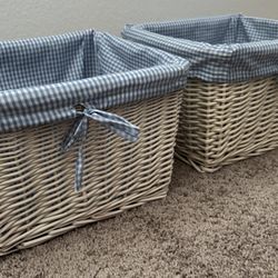 2 Baby Nursery Storage Baskets