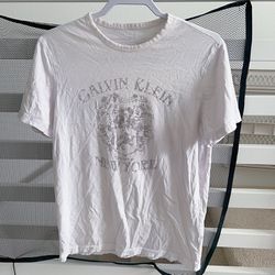 Calvin Klein white/ivory shirt T shirt Tank Top Tee  size M Crew neck short sleeve
