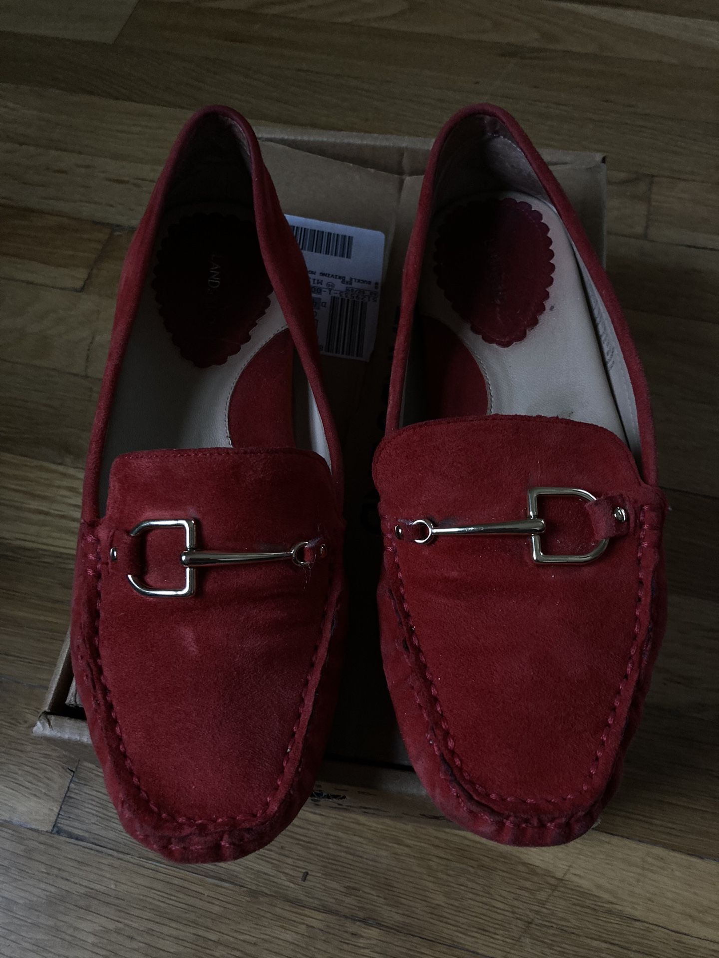 Red Driving Mocassins Size 8