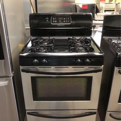 Frigidaire 30”wide Stainless/black Gas Stove Range 
