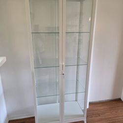 IKEA Glass And Metal Frame Display Cabinet