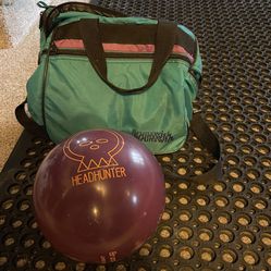 Vintage Bowling Bag & Ball 