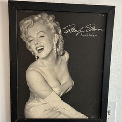 Framed Autographed Picture If Marilyn Monroe 