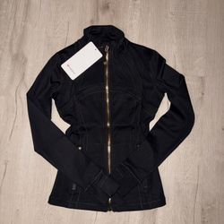 Lululemon Black and Gold Zipper Define Jacket