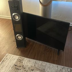24 Inch TV and speaker bundle 