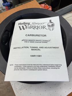 Holley Street Warrior 600 cfm  Carburetor/low profile, Holly air filter