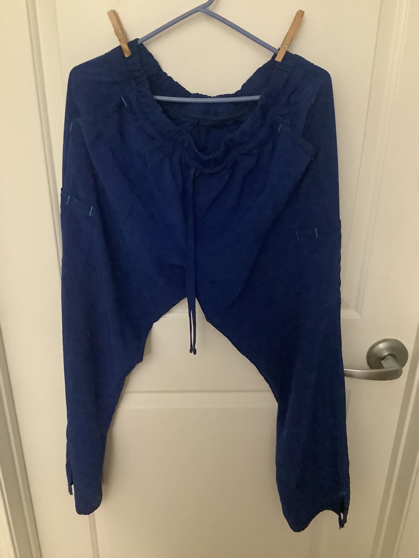 Women's Blue Petite Scrubstar Jogger/Scrub Pants W/ Slntd & Reg.Pockets Sz L/G