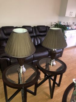 Table And Lamp Set Working Condition Brand New