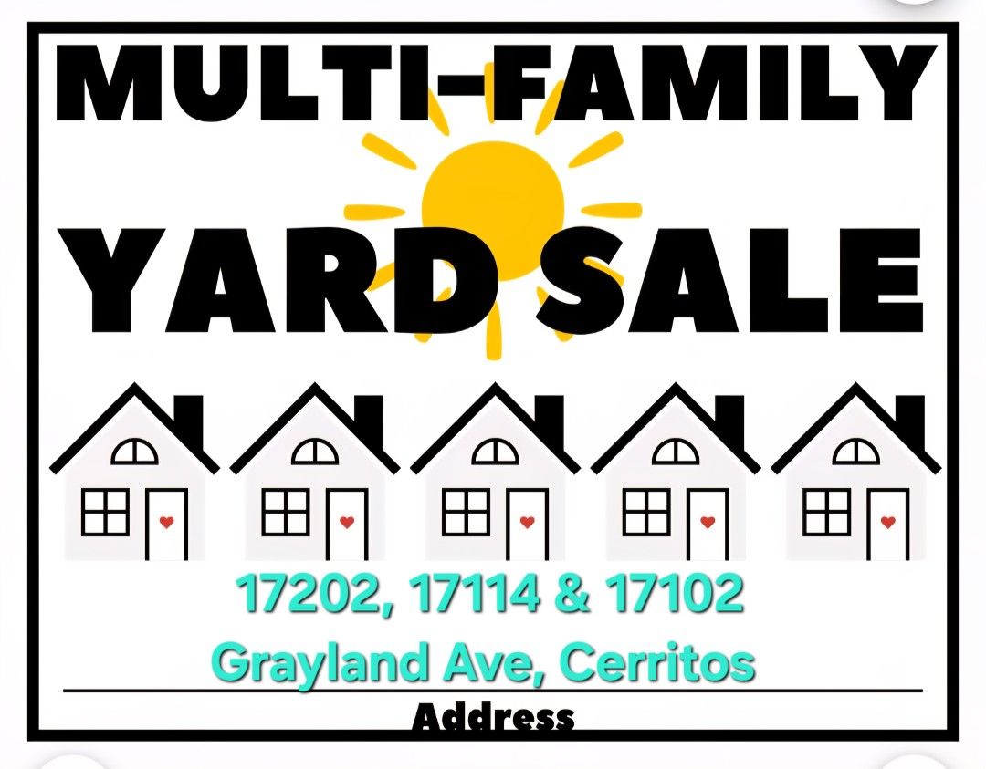 MULTI- FAMILY YARD SALE !