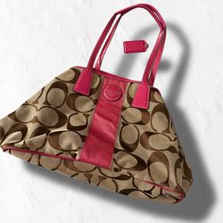 Pink And Tan Coach Bag