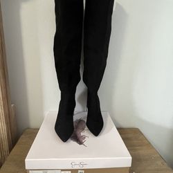 Jessica Simpson Black Over The Knee Boots