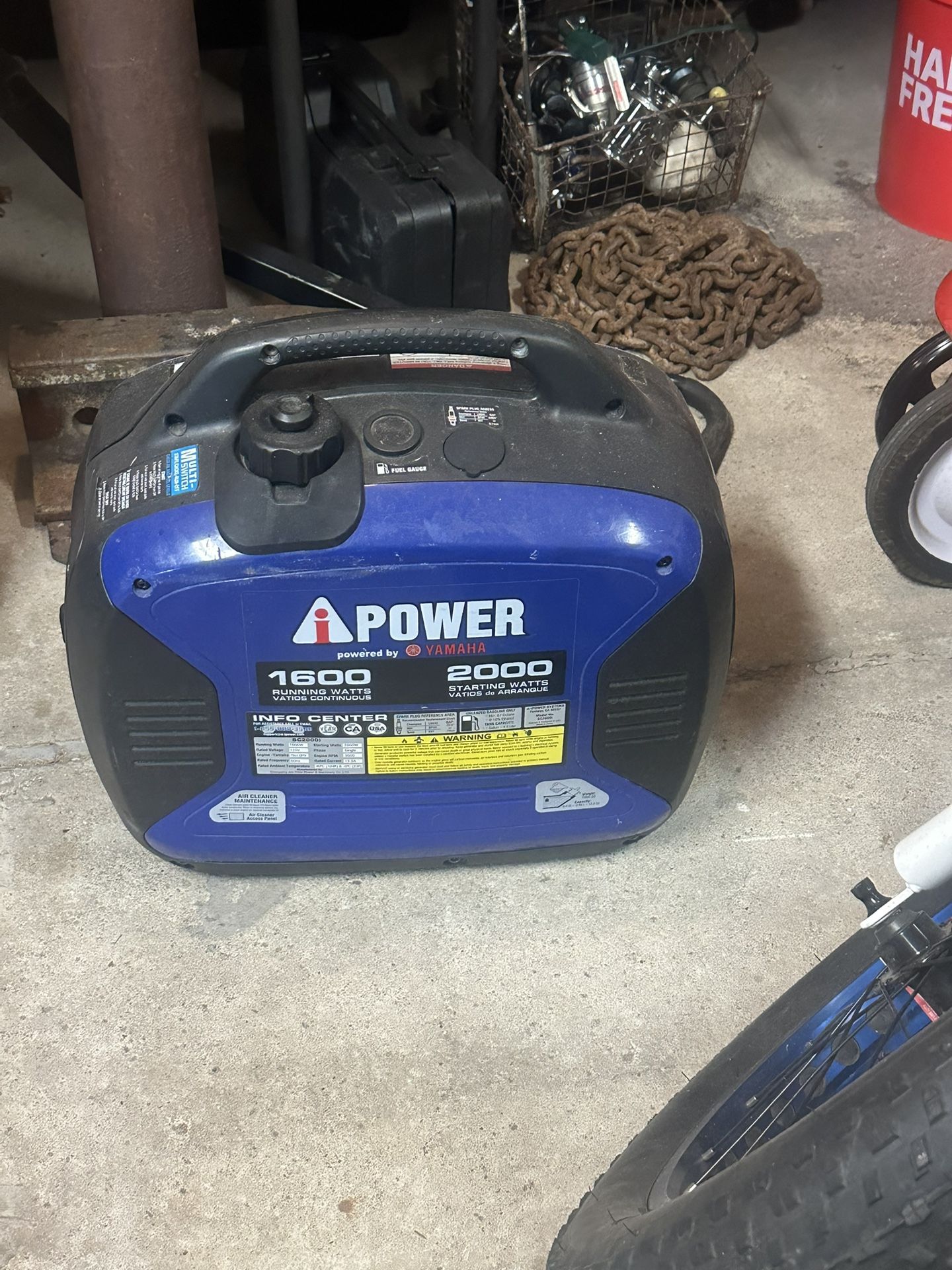 A-iPower/Yamaha SC2000iv Gasoline Portable Invertor Generator with Yamaha Engine, 2000 Peak and 1600 Running Watts
