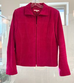Yvonne Marie Raspberry Zip-Up Jacket