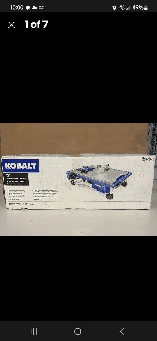 Wet Tile Saw And Pancake Air Compressor