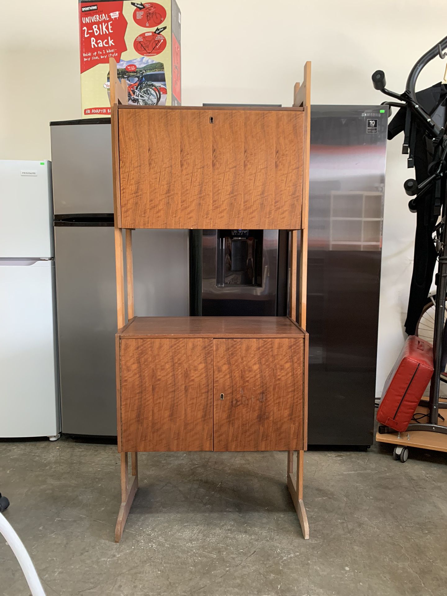 Mid Century Vintage Height Adjustable Cabinet Storage 
