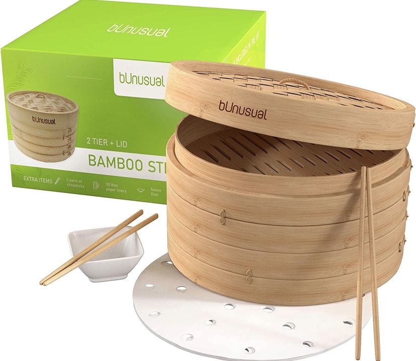 10 Inch Bamboo Steamer Basket by bUnusual