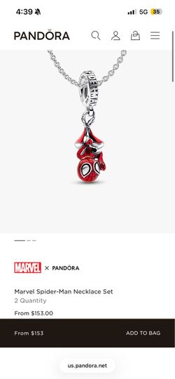 Pandora spiderman necklace