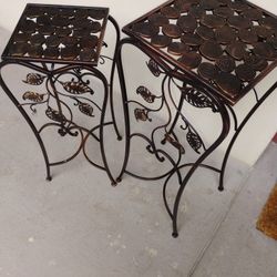 2 Plant Stand 29" H. Top 11" X 11". 26" H.9" X 9" Pickup Only Cash 