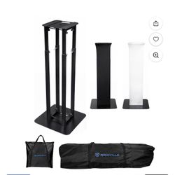 Rockville RTP82B 8 ft Adjustable Black Totem Moving Head Light Stand+Scrim+Bag