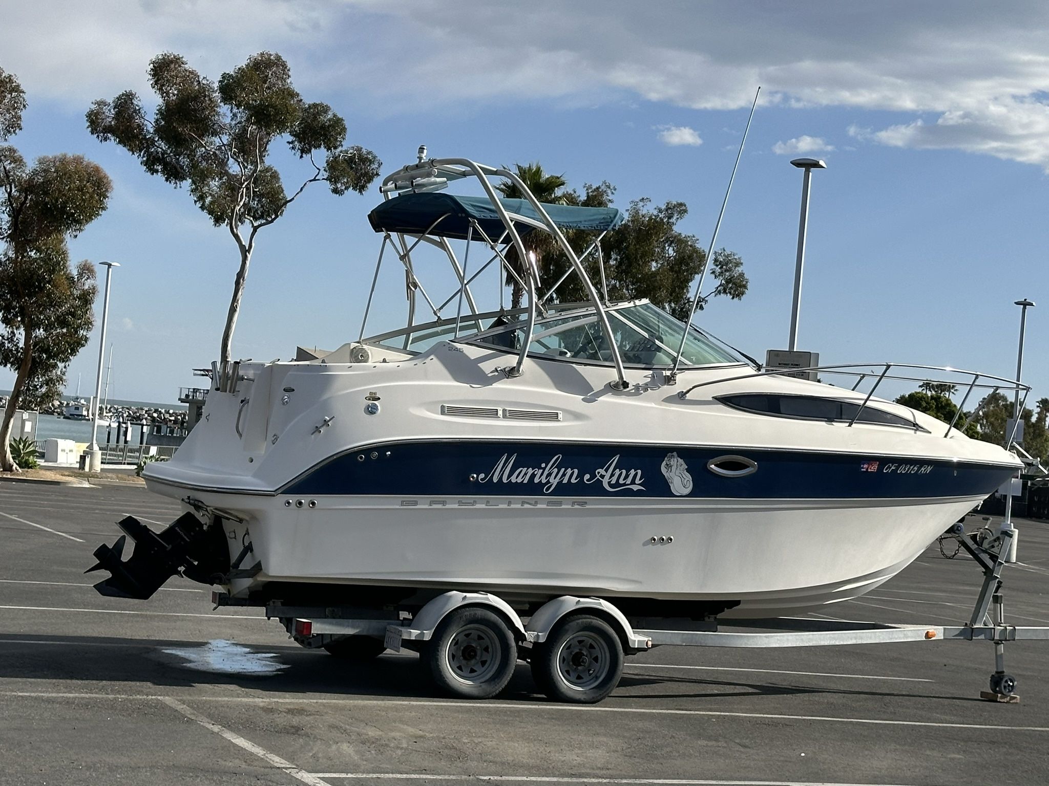 Model year 2008, bought new in 2010 Bayliner Ciera 245 cabin